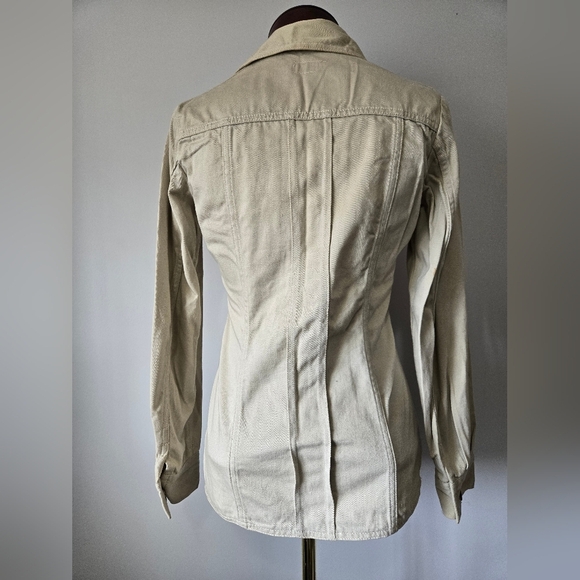 LEE Cream Denim Western Jacket. Size Small - Picture 5 of 13
